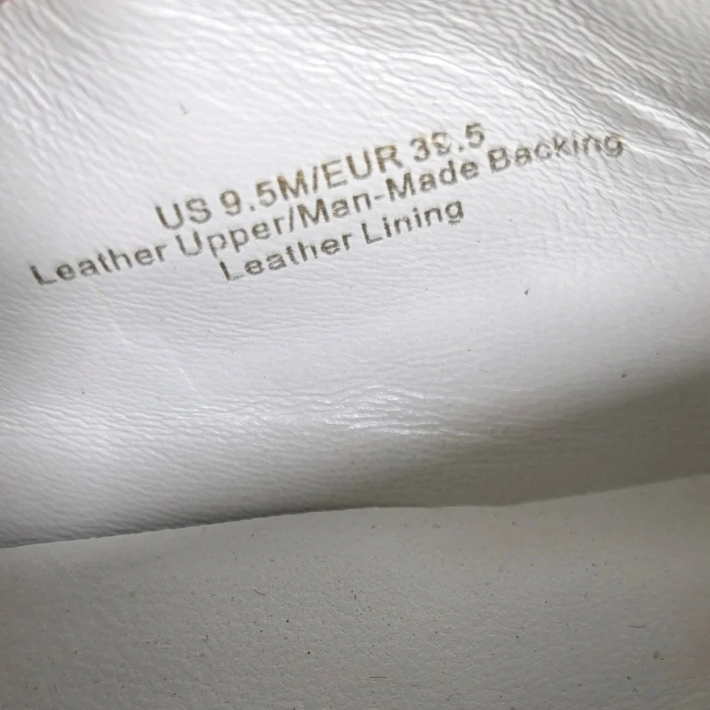 VINCE Woven Leather Platform Sneakers Slip‎ On Stafford White US 9.5 EUR 38.5